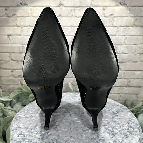 Allegra K V-Shaped Cutout Pointed Toe Stiletto Heel Ankle Boots WMS 10M🖤VGUC🖤 - Picture 11 of 12